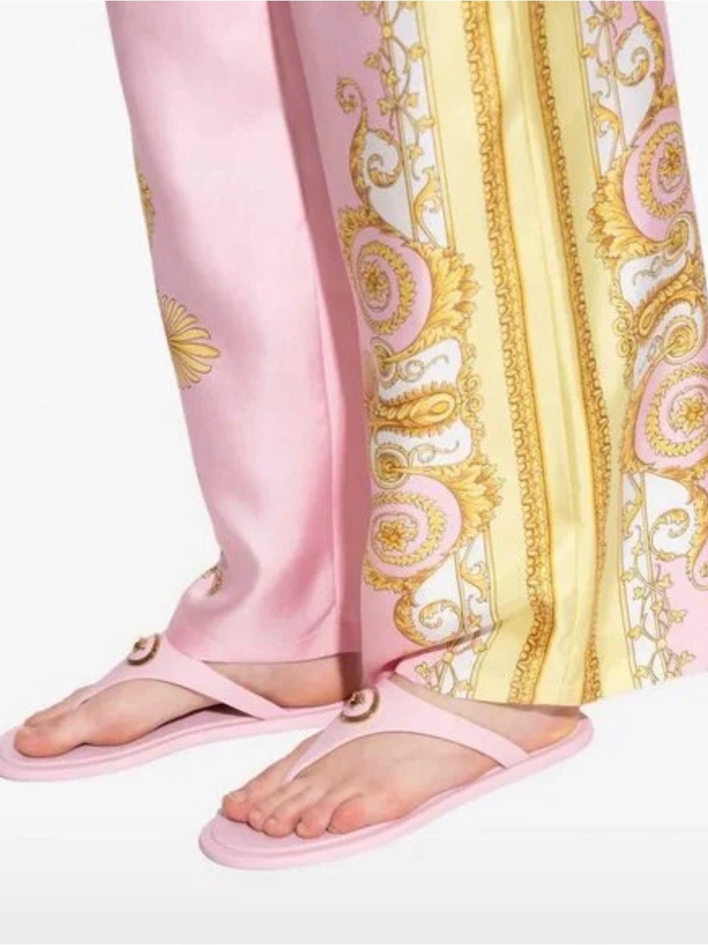 Versace Alia Pink Rubber Medusa Flip Flops EU 41 US 11 - Picture 2 of 7